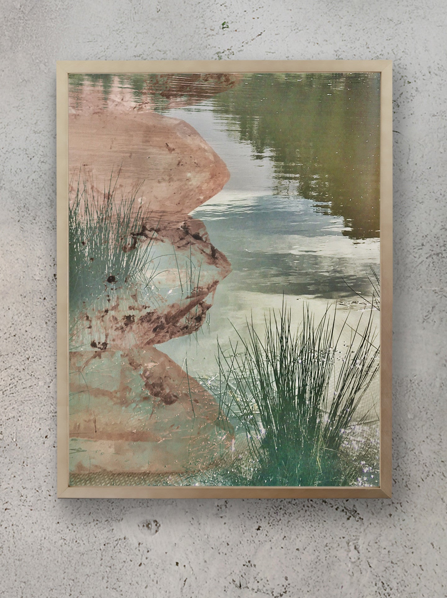 Ripple Effect Stacked Himalayan Quartz Totem Photographic Print Framed