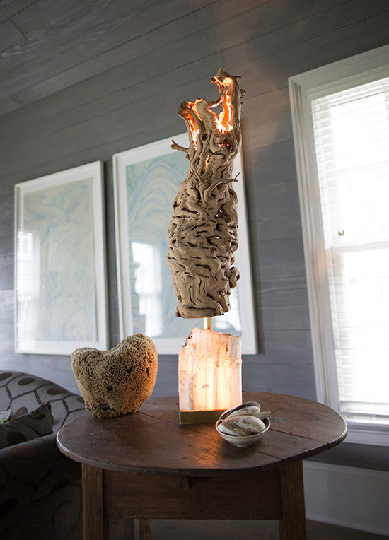 Stalagmite Large Table Floor Lamp Selenite Grapewood 