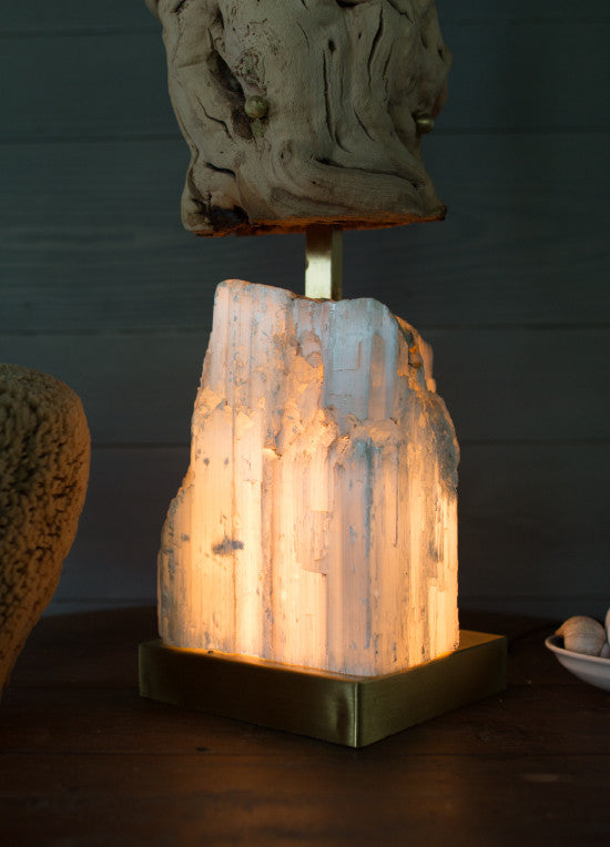 Stalagmite Large Table Floor Lamp Selenite Grapewood 