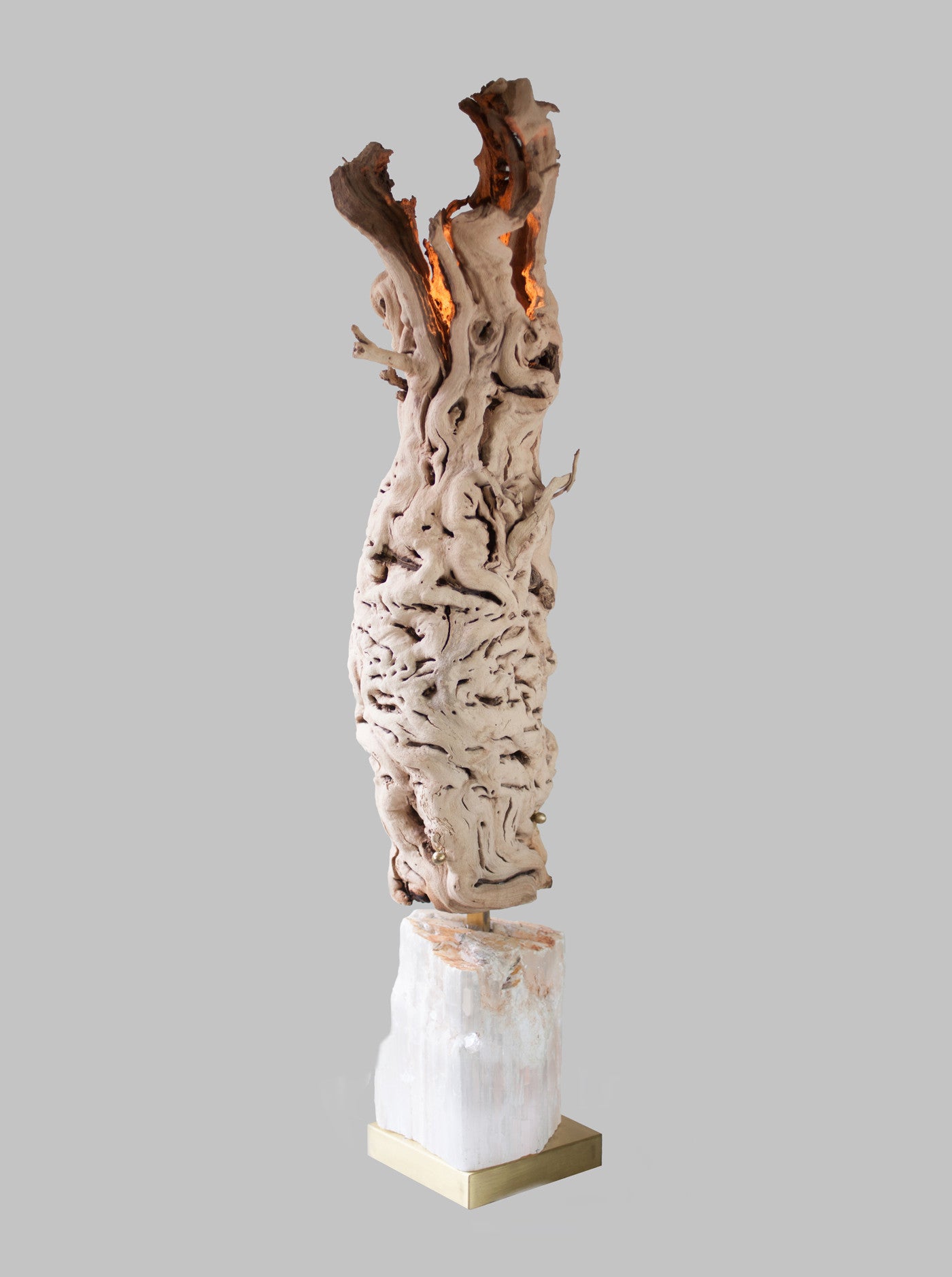 Stalagmite Large Table Floor Lamp Selenite Grapewood 
