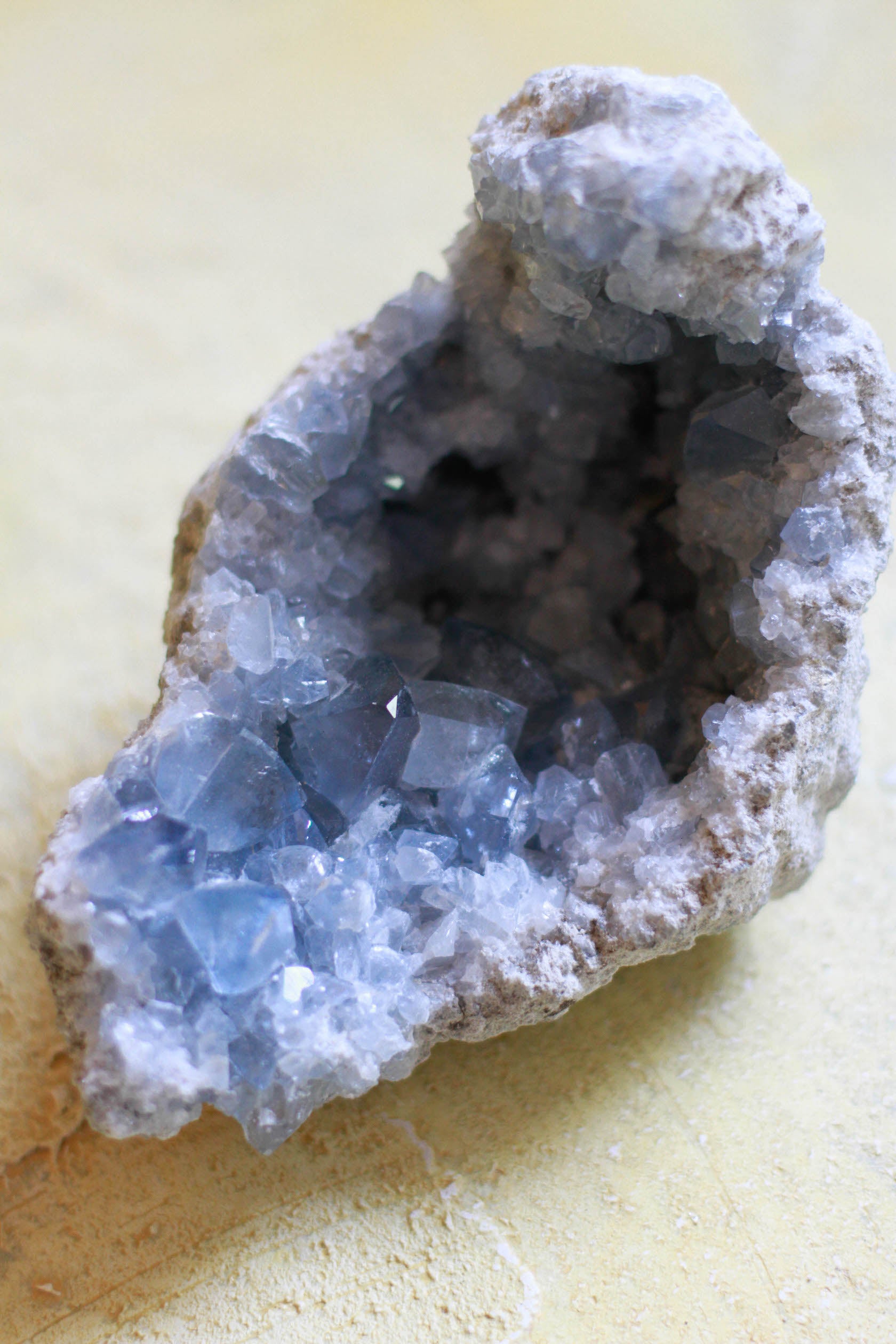 Celestite Mineral Crystal Geode