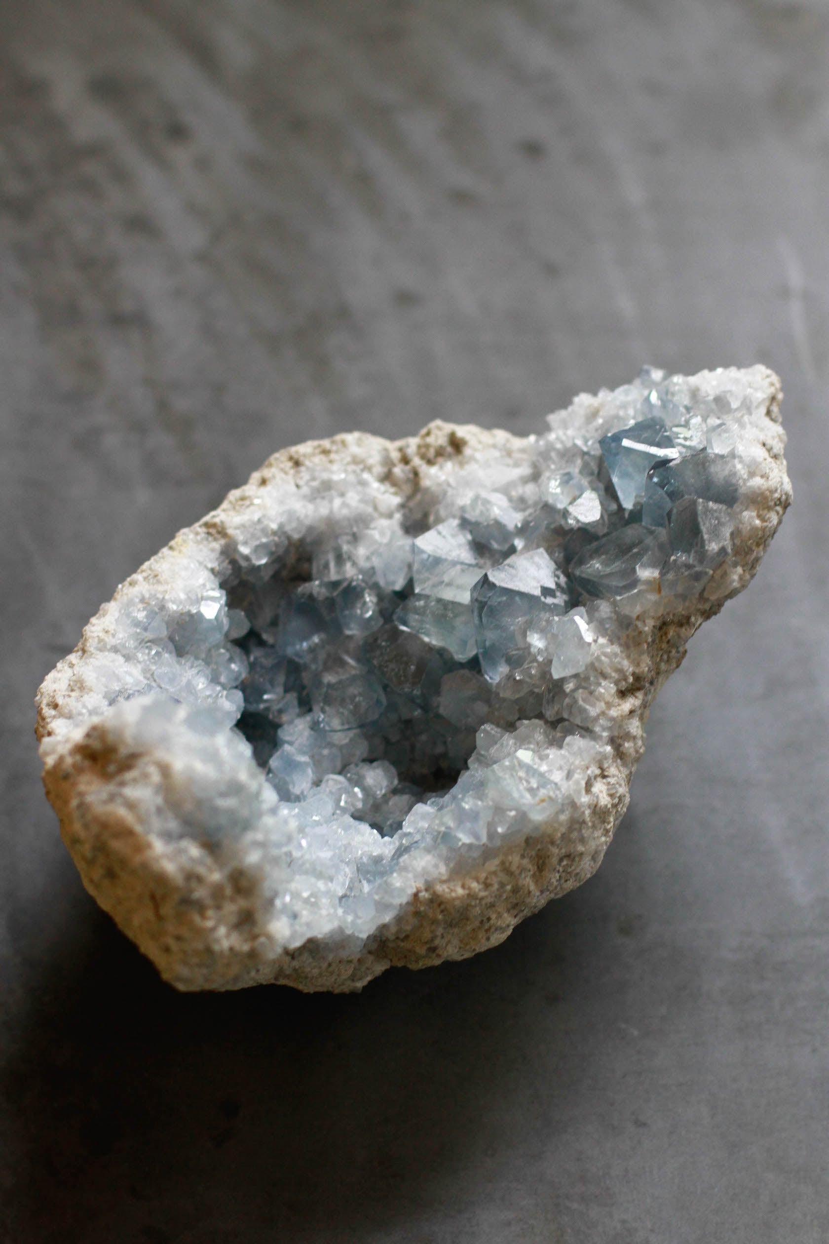 Celestite Mineral Crystal Geode